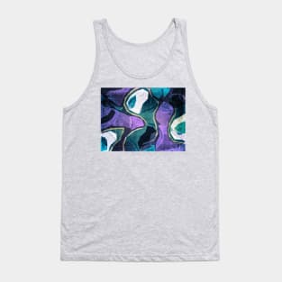 Blue And Green Abstract Art Tank Top